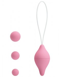Х-М BI 014496 Набор вагинальных шариков Sexual Exercise, 3 шарика разного веса, розовые			