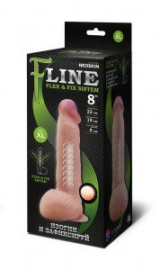 582703 Фаллоимитатор неоскин на присоске FLEX & FIX SISTEM			