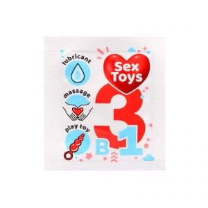 Гель любрикант SexToys 4 г.пробник 3 в 1 испол. с секс игрушк