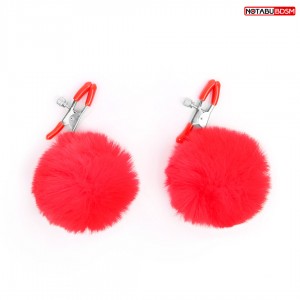 ЕК 80606 NTB ЗАЖИМЫ ДЛЯ СОСКОВ С ПУШКОМ цвет красный 		