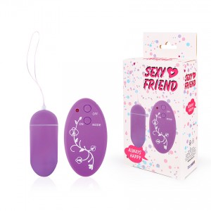 ЕК 70196-5 SF ВИБРОЯЙЦО на дистанционном управлении, фиолетовый, 10 реж. вибрации, L 79мм D 33мм