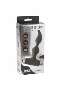 МС 8018-01lola Анальная пробка с вибрацией Spice it up New Edition Elation Black 			