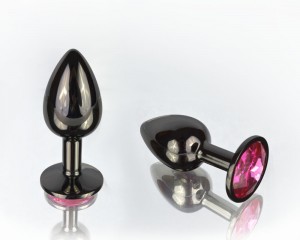 Плуг анальный со стразом темный никель,d 28 мм 8037		