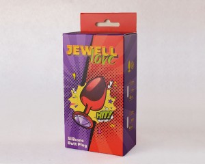 Плуг анальный красный со стразом, d 34мм 8052-2										