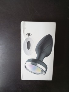 А 120 Анальная пробка на дистанционном  управлении 10 реж, вибро,10 реж, подсветки USB зарядка